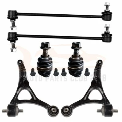 For 2003-2014 Volvo XC90 6PCS Front Lower Control Arms Ball Joints Sway Bars Kit - Image 1 of 4