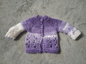 Handgestrickte Strickjacke Pullover Puppenkleidung passt 14" Gummistiefel Wisher Puppe - Bild 1 von 1