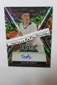 ZACH EDEY AUTO 2023 Leaf  LIMIT #1/4 EXOTIC  TIGER REFRACTOR KALEIDOSCOPE COLOR - Picture 1 of 5