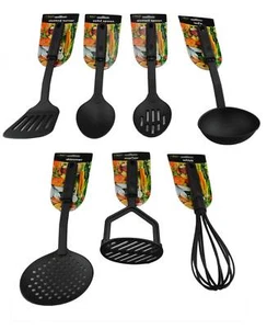 Nylon Küchenutensilien Löffel Schlitz Spatel Pfanne Mischer Whisk Set Student Uni - Bild 1 von 9