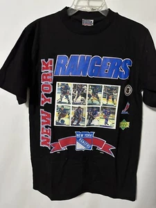 New York Rangers NHL Hockey Shirt Sport Attack Upper Deck Sport Card Print MED 2 - Foto 1 di 3