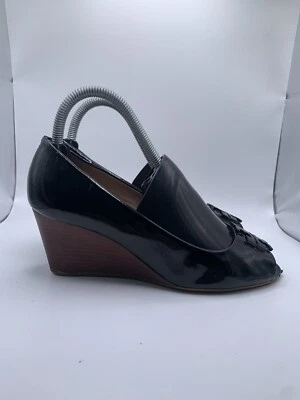 Sandalias de cuña negras Tory Burch para mujer talla 7,5 zapatos sin cordones Foto 1 de 4