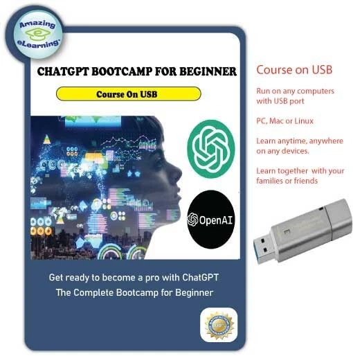 How to Use ChatGPT  for AI Chat - The Bootcamp for Beginner - Course on USB - Image 1 of 1