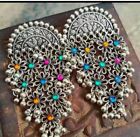 Beautiful Crafted Silver Oxidized Indian Ethnic Earring Set For Festive-wear