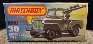 Matchbox Superfast No 38 ARMOURED JEEP empty Repro K style Box. - Picture 1 of 1
