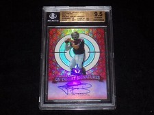 2014 Leaf Valiant Draft On Target Red #1/1 Auto Autograph Johnny Manziel BGS 9.5