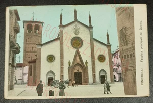 Cartolina Postale - Facciata Duomo di Pinerolo con Timbro Abbadia Alpina 1908 - Picture 1 of 2