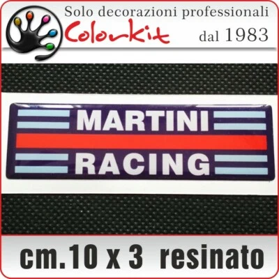 Adesivo Martini Racing resinato cm.10x3 domed sticker - By Colorkit 001590