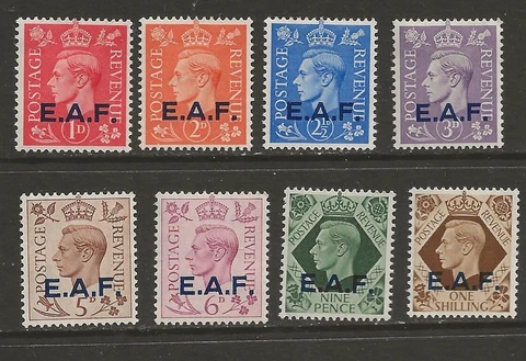 B.O.I.C (YO-7-720 ) E A F SOMALIA 1943 SGS1-S8 DEFINITIVE PART SET 8  MM / MH Cover