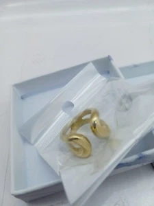 NVWAROCK Gold Chunky Bands Ring 14K Real Gold Plated Women or Men Size 7 - Picture 1 of 5