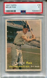 1957 Topps #38 Nellie Fox PSA 5 EX Chicago White Sox