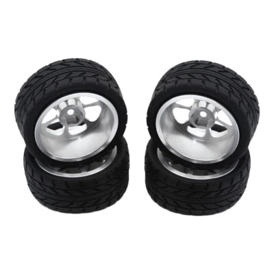 Metal Wheel Tires Rally Wheels Set For MJX 14302 14301 1/14 RC Car Upgrade Parts - Image 1 of 4