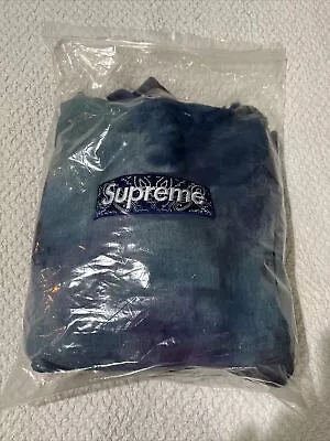 Sudadera con capucha Supreme Bandana con logotipo de caja gris jaspeado tie dye talla X-grande nueva Foto 1 de 2