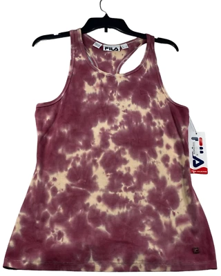 Camiseta sin mangas Fila para mujer talla grande 1X púrpura tie dye sin mangas elástica entrenamiento nueva Foto 1 de 4