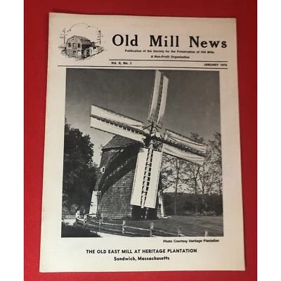 Vintage 1974 Old Mill News Sandwich Massachusetts History Preservation Magazine - Image 1 of 4
