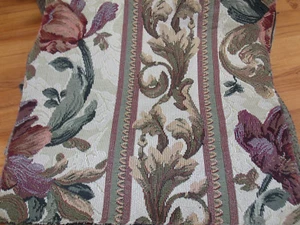 tapestry upholstery fabric stripes 54 wide by the yard quality fabric for sofas - Picture 1 of 3