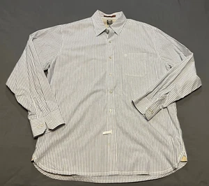 Timberland Langarm Button Down Hemd Herren Large Blau Weiß Streifen - Bild 1 von 6