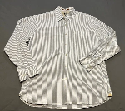 Camisa Timberland manga larga con botones para hombre grande azul blanco rayas Foto 1 de 4