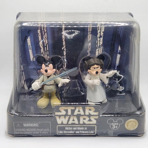 Star Wars Disney Star Tours Mickey and Minnie Mouse as Luke and Leia Figures Cover