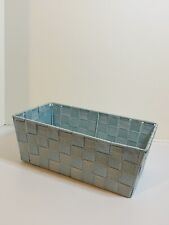 Teal Weave Container Storage Basket Home Bathroom Bedroom Bath