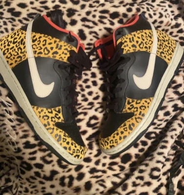 Tamanho 8 - Nike Dunk High Cheetah Leopard Feminino Safari Animal 8 6y - Imagem 1 de 4