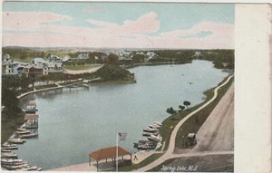 Cartolina Vintage: LAGO DI PRIMAVERA, MAGLIA NUOVA, 1906, BARCHE - Foto 1 di 2