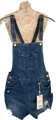 YMI Junior Mono Pantalones Cortos Envejecido Talla 9/29 Lavado Medio Nuevo Con Etiquetas Foto 1 de 4