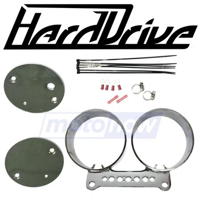 HardDrive Dual Gauge Mount Bracket Kit for 1995-2005 Harley Davidson FXDL fl Foto 1 de 4