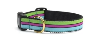 Up Country Dog Collar, Adjustable, Soho Stripes, Made In USA, XXL 17-26" 1" wide - Picture 1 of 2