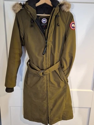 Canada Goose Whistler Parka verde oliva XS X pequeno 3036L com cinto autêntico - Imagem 1 de 4