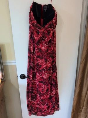 GIAMBATTISTA VALLI para IMPULSE, Vestido Floral Rojo Talla 8, Macy's Foto 1 de 4