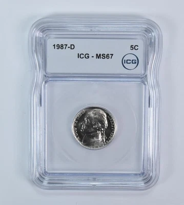 1987-D Jefferson Nickel MS67 ICG *2785 - Image 1 of 4
