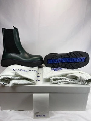 Botas de cuero verde Chelsea Creeper para hombre Burberry talla 7 spb JA 353326 Foto 1 de 4