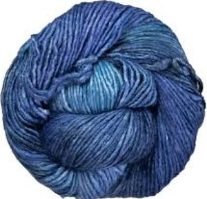 AZULES blau+türkis+violett 150y Knäuel Malabrigo SEIDIG MERINO weiche Wolle+Seide DK GARN - Bild 1 von 1