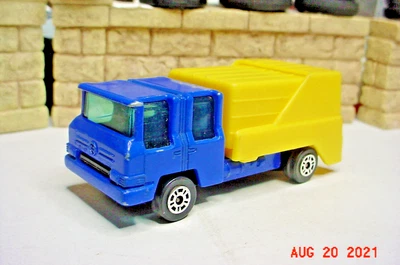 Corgi Juniors Refuse Garbage Truck Blue Yellow Gt Britain 1/64 j122 - Image 1 of 4