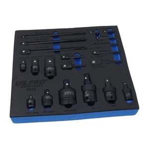 US PRO 20 STCK. SCHLAGSCHRAUBER STECKSCHLÜSSEL ADAPTER KREUZGELENKE 1/4 ZOLL 3/8 ZOLL 1/2 ZOLL 3/4 ZOLL - Bild 1 von 3