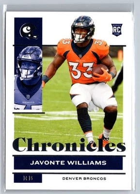 2021 Panini Chronicles #31 Javonte Williams Denver Broncos - Image 1 of 2