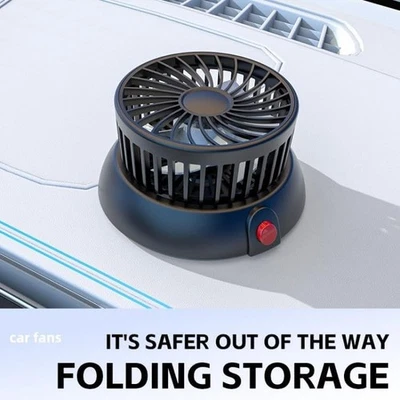 RIGWIG Tragbarer USB Ventilator für Auto & Schreibtisch - Boost Heizung, 360° einstellbarer Luftstrom