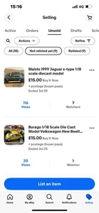 Maisto 1999 Jaguar S-Type 1/18 Burago Vw Beetle 1/18 Scale yellow - Picture 1 of 10