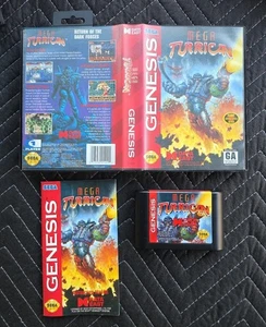 Mega Turrican (Sega Genesis, 1993) CIB mit Hülle, Handbuch, Reg. - getestet & funktionsfähig - Bild 1 von 10