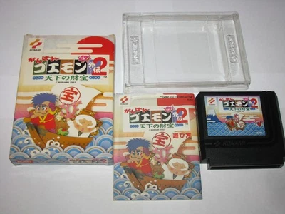 Ganbare Goemon Gaiden Kieta Ougon Kiseru Famicom NES Japan +Box Manual US Seller - Image 1 of 4