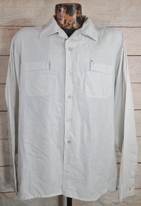 1950's 60's McGregor Loop Collar Shirt Mens XL Embroidered Pockets Vintage MCM - Picture 1 of 16