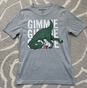 Abercrombie Kinder T-Shirt 9/10 Dinosaurier Weihnachten grau Jungen Jugend - Bild 1 von 3