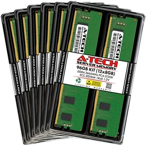 96GB 12x 8GB PC4-2666 RDIMM Lenovo Flex System x240 M5 Memory RAM - Picture 1 of 5