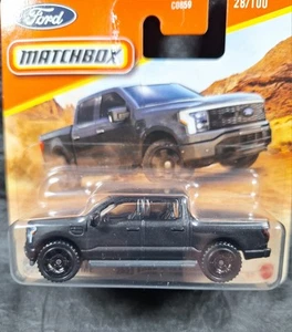 New Matchbox 2022 Ford F-150 Lightning 28/100 BLACK Short Card FREE SHIPPING - Picture 1 of 5