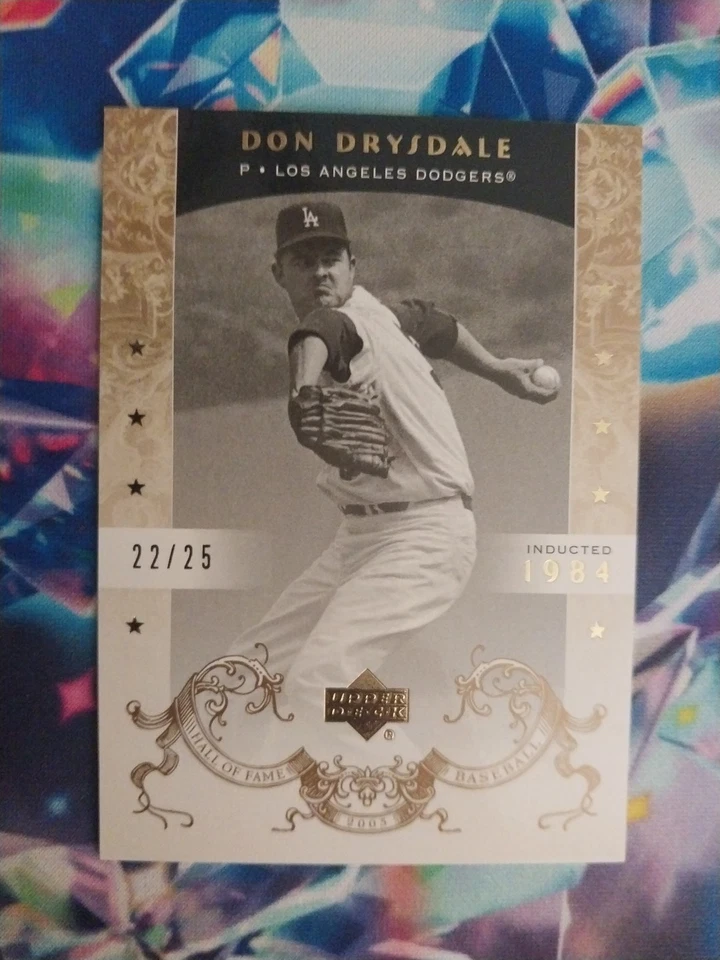 2005 Upper Deck Hall of Fame - Don Drysdale #18 Ouro /25 - Imagem 1 de 2