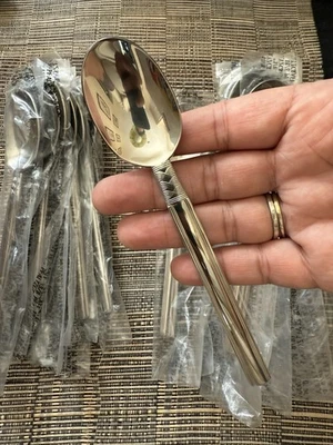 18 Pfaltzgraff CROSSROADS Glossy Stainless Korea Flatware Spoons and Serving V - Image 1 of 4