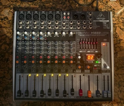 BEHRINGER XENYX X1222USB USB 12 CHANNEL MIXER 24 BIT DUAL ENGINE DSP FAST SHIP - Image 1 of 4