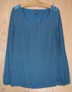 Damen Shirt Tunika Blusenshirt grün dunkelgrün Satin BC Gr. 40 - Bild 1 von 6