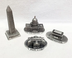Bates & Klinke WHITE HOUSE, Lincoln Memorial, U.S. CAPITOL,Wash. Monument Pewter - Picture 1 of 12
